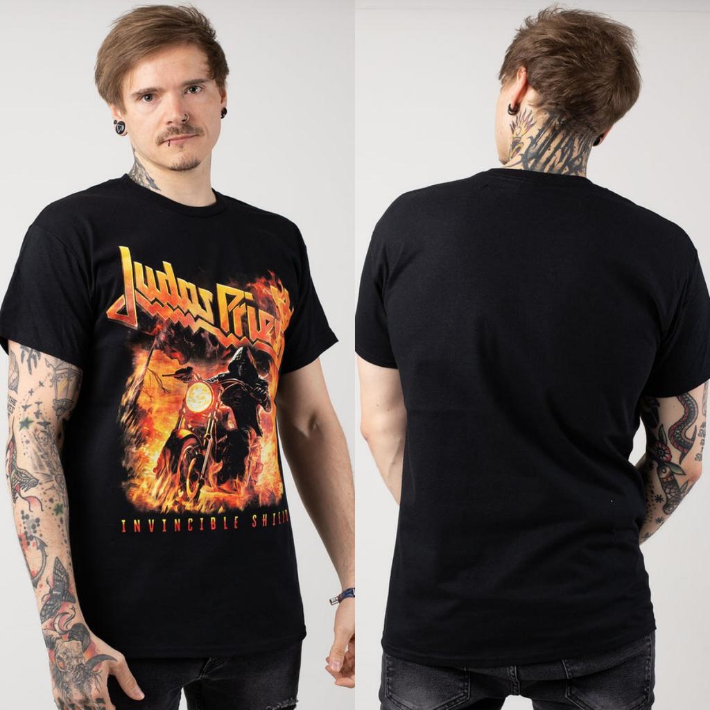 Top Judas Priest Grafik Baumwoll-T-Shirt Unisex Sommer Kurzarm Modemarke T-Shirt Luxus Freizeit Vintage T-Shirts