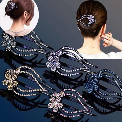 Rhinestone Hair Alligator Clips Hair Crystal Hairpin Women Pretty Hair Clips Elegant Exquisite Decoration Claw Clamp