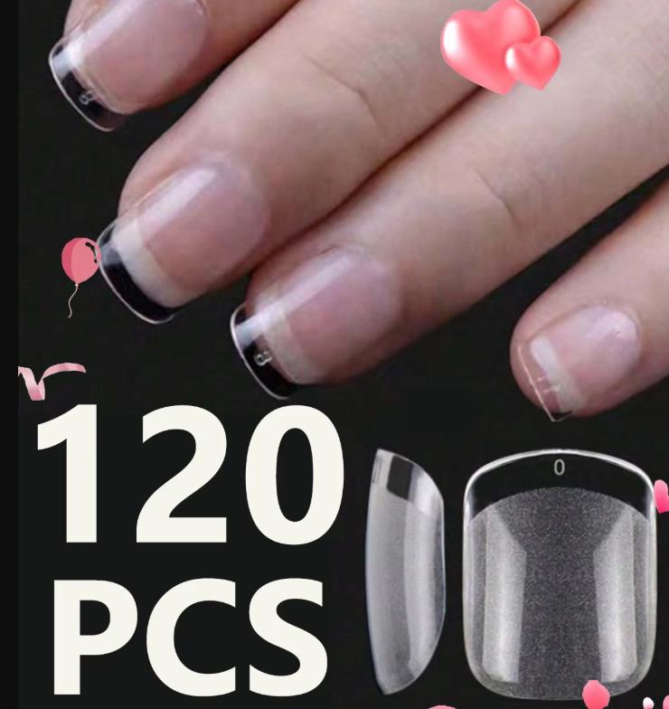 550Piece Medium and Short Soft Gel Nail Tips Medium Apricot/Coffin Head Full Coverage Matte Extension Tool Acrylic Press-On Nail