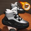 Men's Snow Boots Winter Waterproof Leather Snow Boots Thickened Plush Warm Cotton Shoes Non-slip Platform Boot Botas Para Hombre
