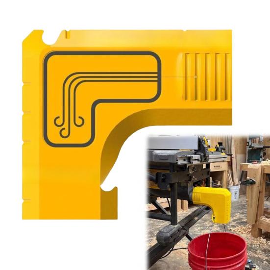 Dust Removal Tool with Built-In Dust Bag Hook Table Saw Dust Extraction Adapter 2.5 Inch ID Slide-On Installation Dust Extraction Adapter