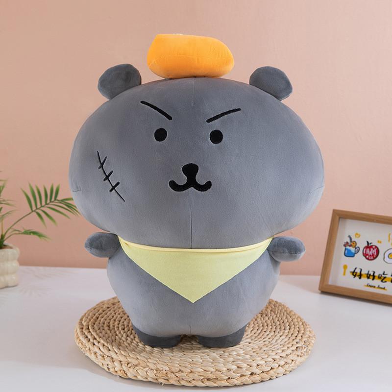 Grey Wolf Hello Kitty Pig Plush Toy Cute Cartoon Stuffed Animal For Kids And Adults
