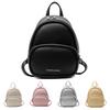 PU Leather Mini Backpack Stylish Small Shoulder Bag City Handbag with Double Shoulder Straps for Women