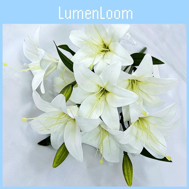 Lily Artificial Lilium Brownii Var Viridulum Flower Reproduction With 3d Printing For Interior Design And Gift Use