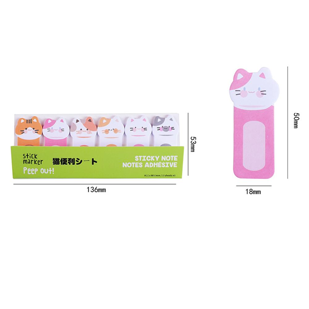 1 sztuka Kawaii Artykuły Papiernicze Kreskówkowe Zwierzęta Notatnik Zakładki Flagi Zakładki Indeksowe Karteczki Samoprzylepne Naklejki z Papieru Etykietowego