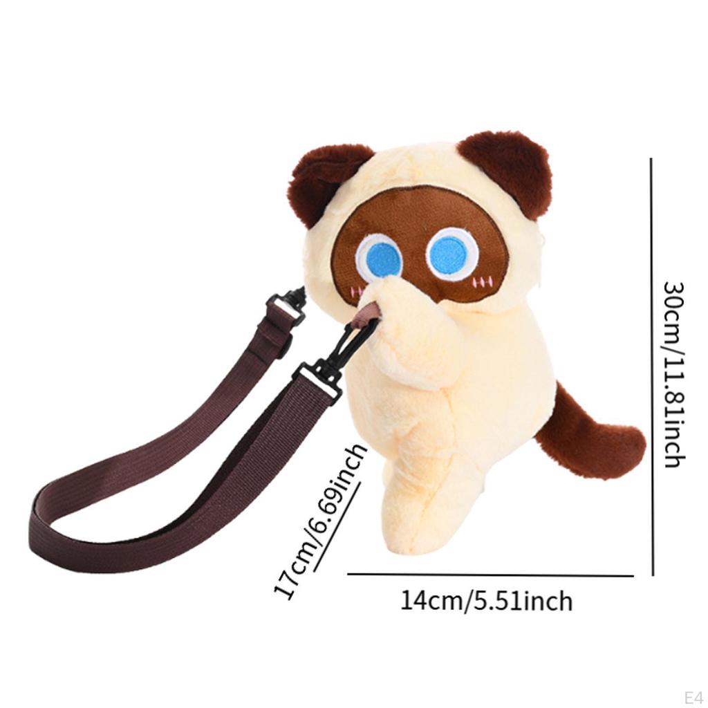 Cat Shaped Crossbody Bag Creative Shoulder for Travel Birthday Gift Shopping