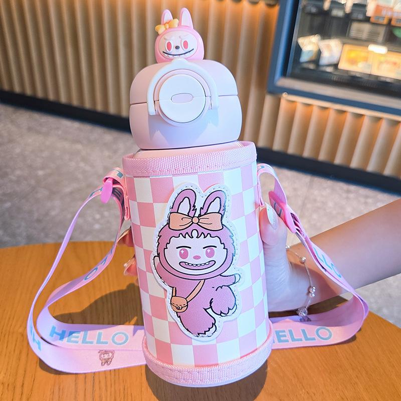 Children s Pot 316 Stainless Steel Thermos Cup Double Drink Student Bouncing Water Cup 500ml