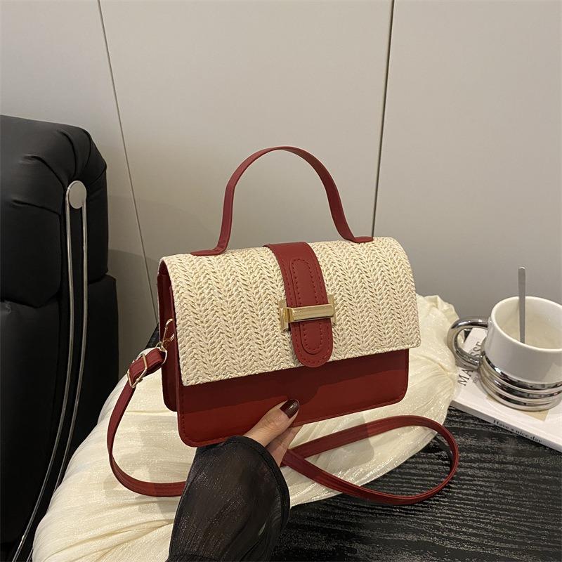 New Contrasting Colors, Fashionable Casual and Versatile Women's Handbags, High-quality Textured Shoulder Messenger Bags, Popular In Summer