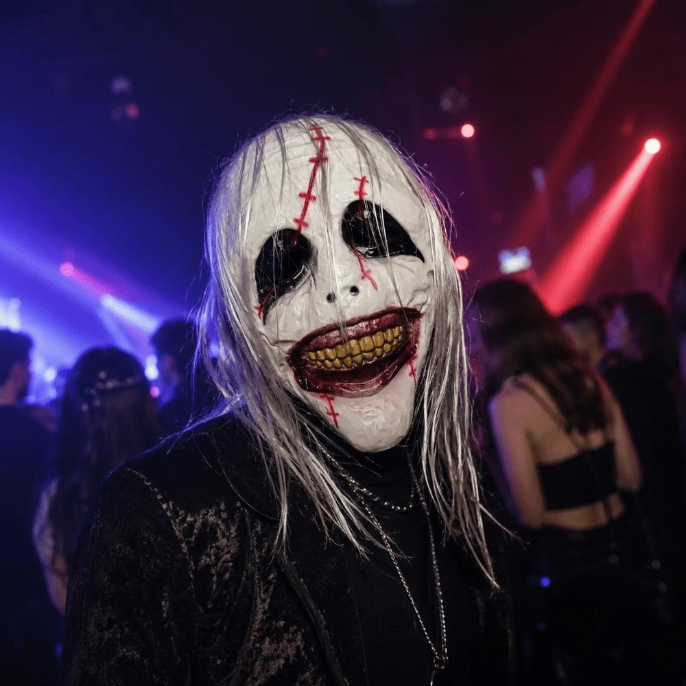 Creativity Scary Clown Mask Realistic Full Face Mask Terrifying Cosplay Mask Halloween Party