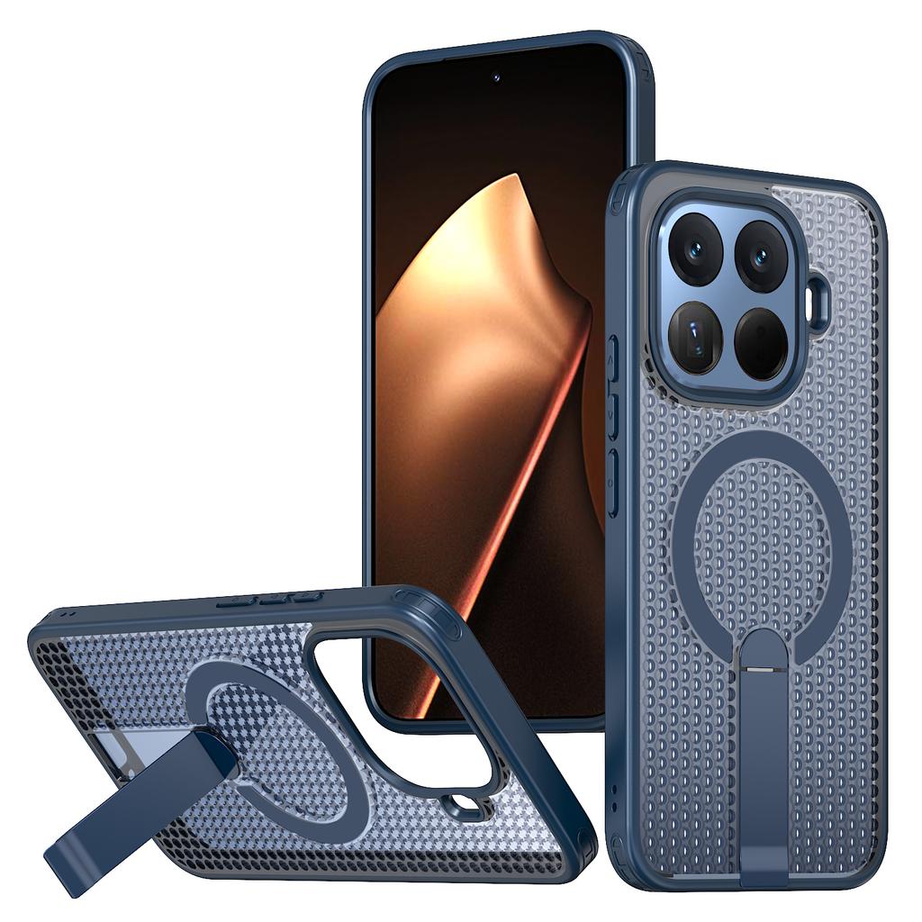 Magnetic Armor Phone Case For Xiaomi 15T Pro 14T 17 Pro 17Pro Max Hole Design Metal Bracket TPU Frame Acrylic Plastic Back Cover