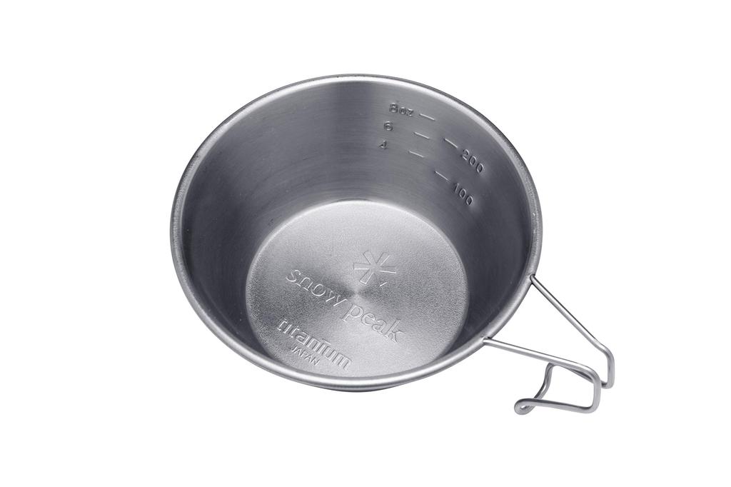 Snow Peak Titanium Sierra Cup Titanium Measuring Cup with Graduated Measuring for and Camping E-104, Cup, Lightweight, Cooking, Outdoors,