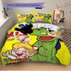 Custom Name Colorful Name Cartoon Print 3Pcs Bedding Set Duvet Cover With 2 Bedro Pillowcase Home Birthday Gift
