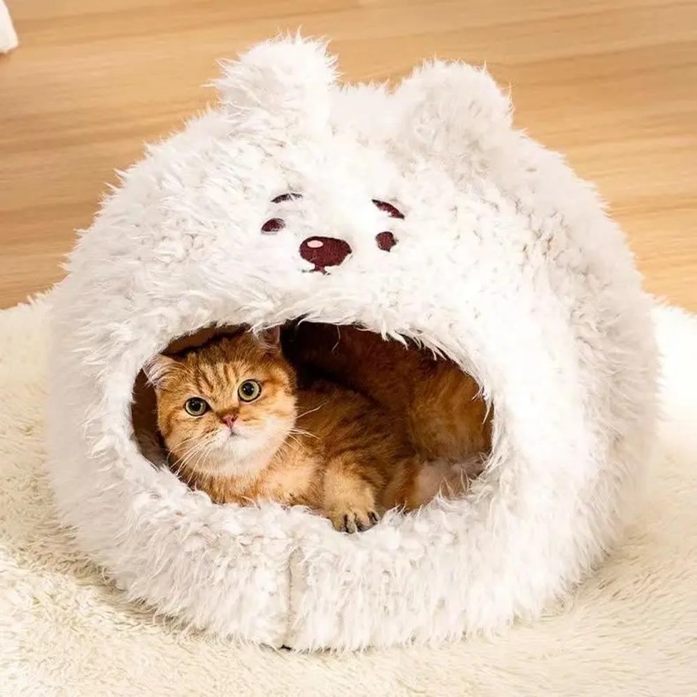 Pet cat nest Semi-enclosed cat nest dog nest Warm in winter Yurt cat tent nest Warm in winter cat nest