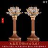 2pcs Lotus Candlestick Buddha for home decoration, tabletop decoration, crystal+metal material
