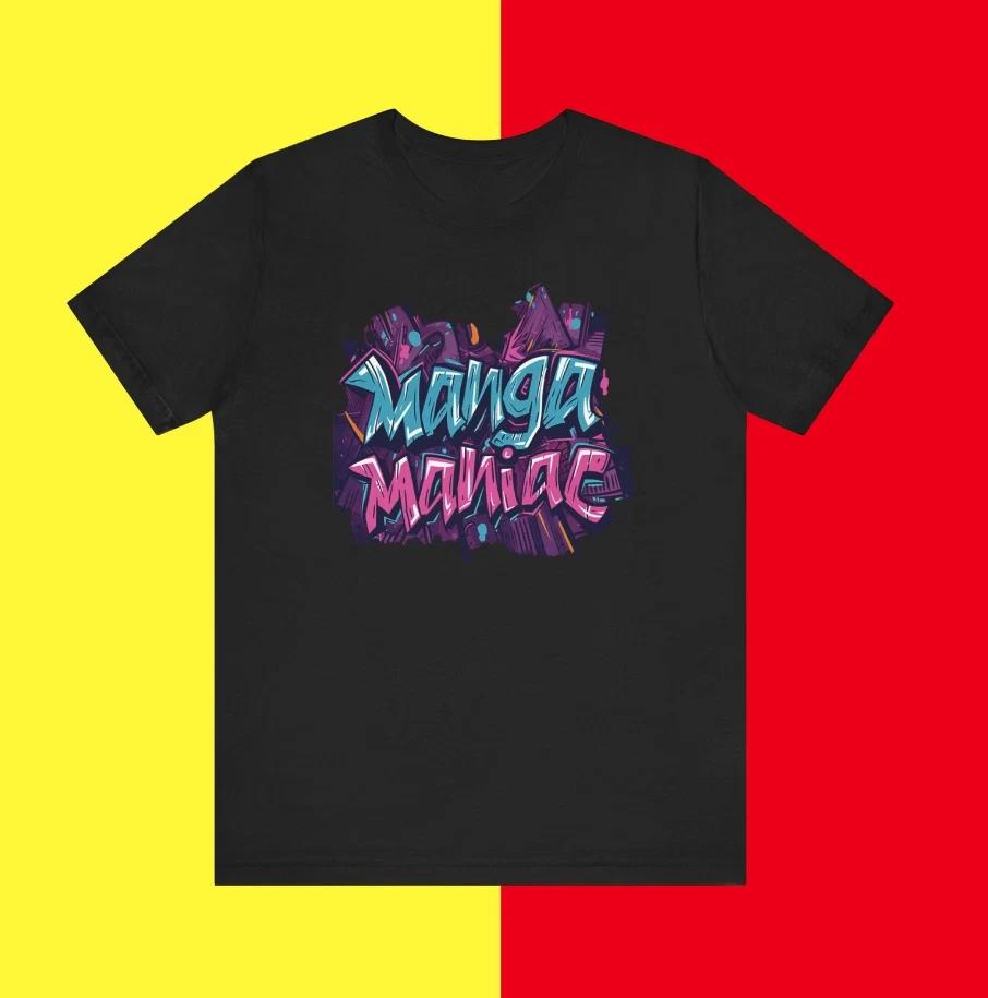 Manga Maniac Премиум Аниме Мерч Унисекс Футболка для Фанатов S