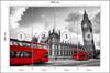 Fototapeta London černobílá omyvatelná flísová 400x280