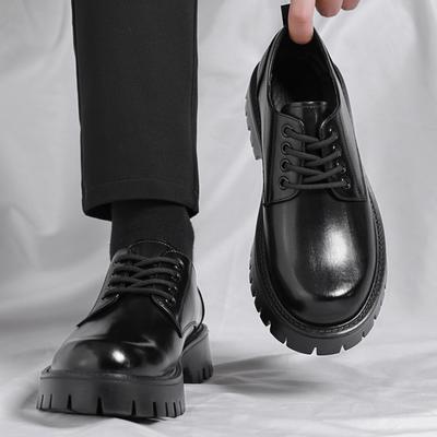 Sapatos masculinos de cabeça grande sapatos casuais de couro para jovens sapatos masculinos sapatos da moda estilo britânico masculino 2025