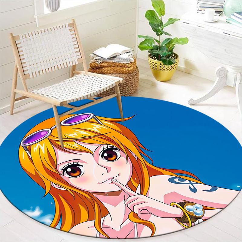 Nami Round Area Rug Carpet Rug For Living Room Bedroom Sofa Playroom Decor Nonslip Floor Mat