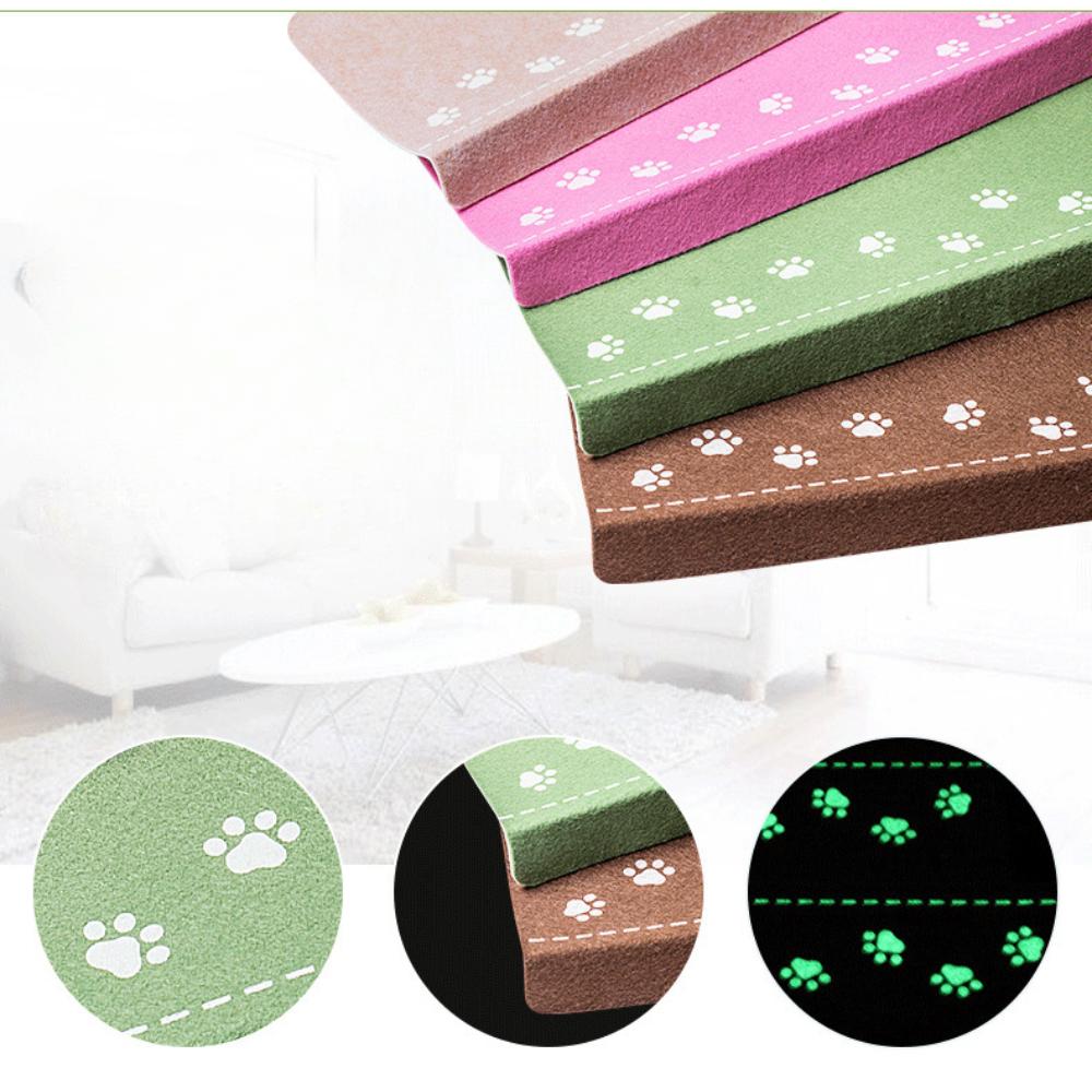 Stair Tread Pad, Stair Blanket, Cute Style, Bear Paw Printed Foot Pad, Step Sticker, Night Light, Anti Slip, Non Adhesive Self-adhesive Design