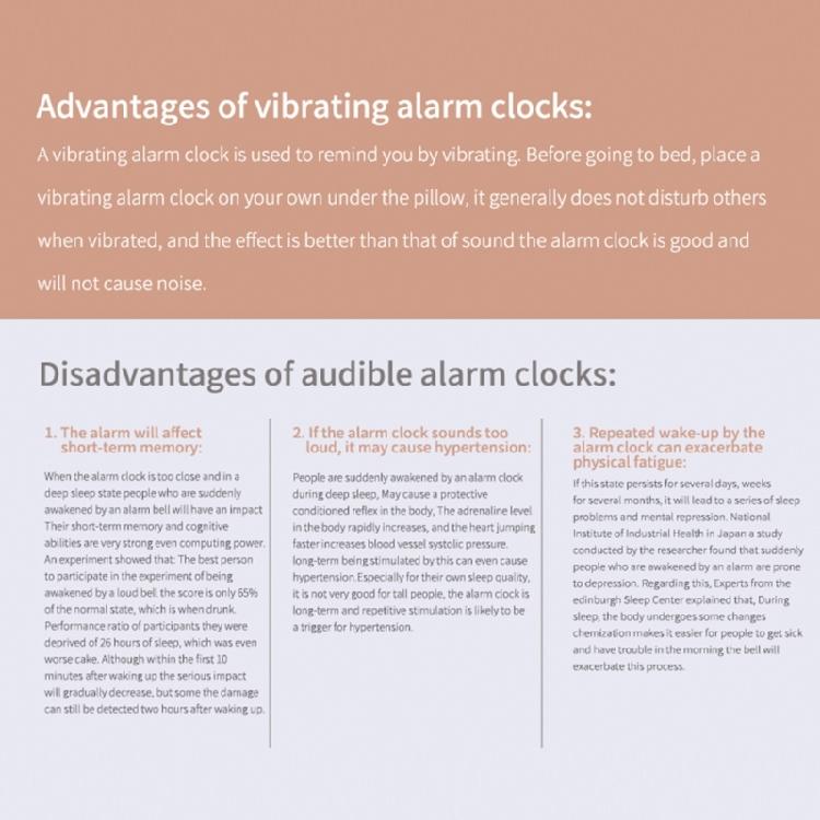 Led Display Vibrating Alarm Clock Digital Bedroom Bedsides Clock for Student