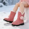 Fashionable And Cute Fleece,lined Warm Cotton Boots For Girls