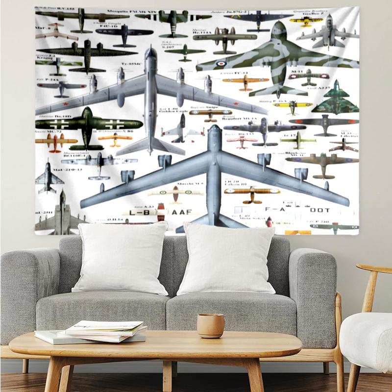 Aircraft Wall Hanging Tapestry Wall Cloth Tapestries Decor Wall Bedroom Decoration