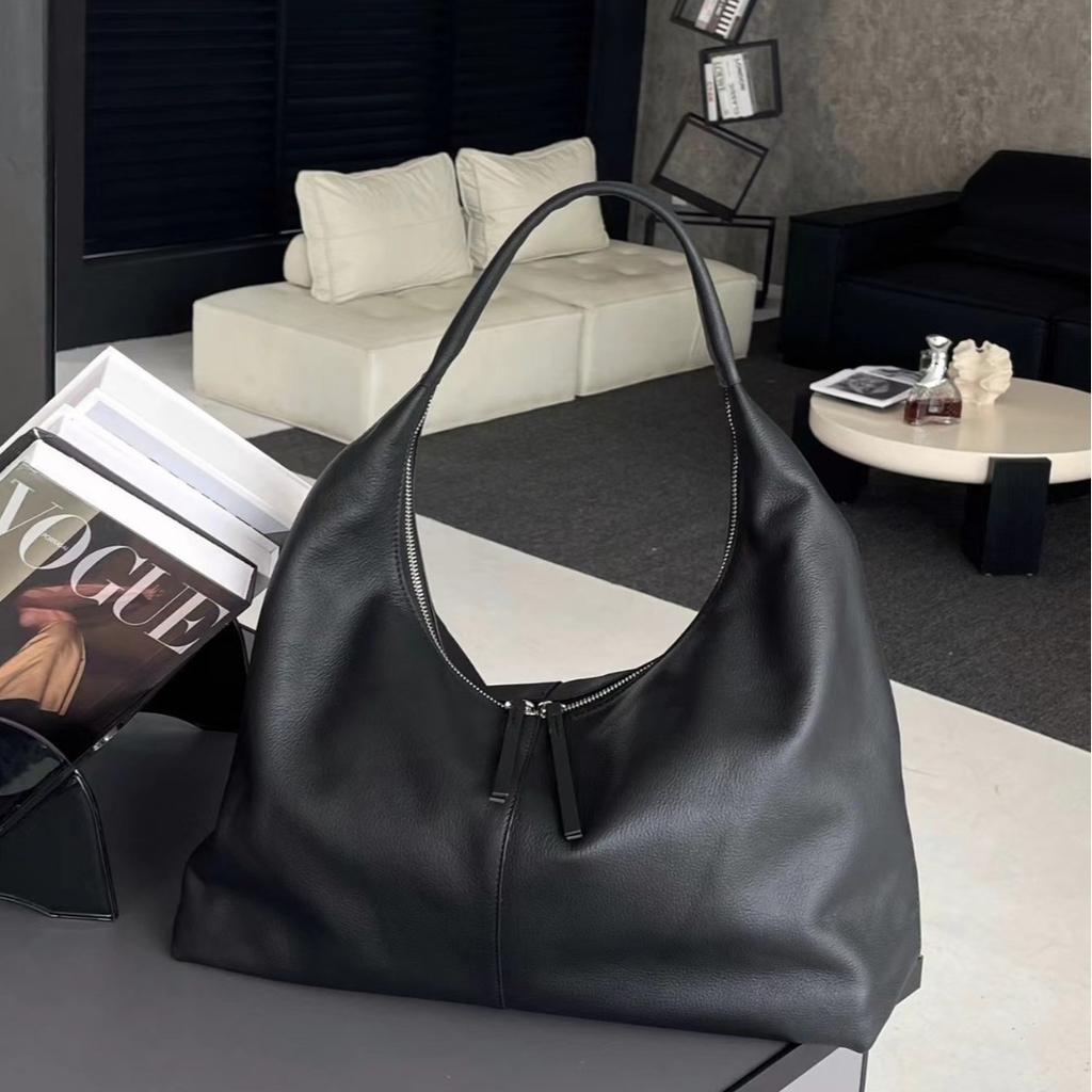 Simple 2025 Large-capacity Advanced Texture Niche Work Commute Large-capacity Leather Versatile Single Shoulder Underarm Bag Women