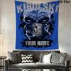 Custom KKS Lech Poznań Wall Hanging Printed Fabric Blanket Decorative Tapestries for Bedroom Living Room Home Decor