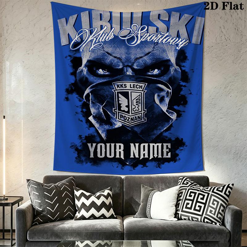 Custom KKS Lech Poznań Wall Hanging Printed Fabric Blanket Decorative Tapestries for Bedroom Living Room Home Decor