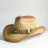 2026 Summer Cowboy Hat Sun Shade Hat Black Summer Thickened Sun Shade Hat Cowboy Straw Hat Men's and Women's Beach