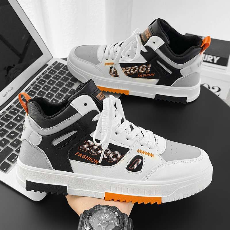 Shoes Men's Summer 2025 New Men's Shoes Student High Top Casual Board Shoes Men's Versatile Trend Sports Little White Shoes