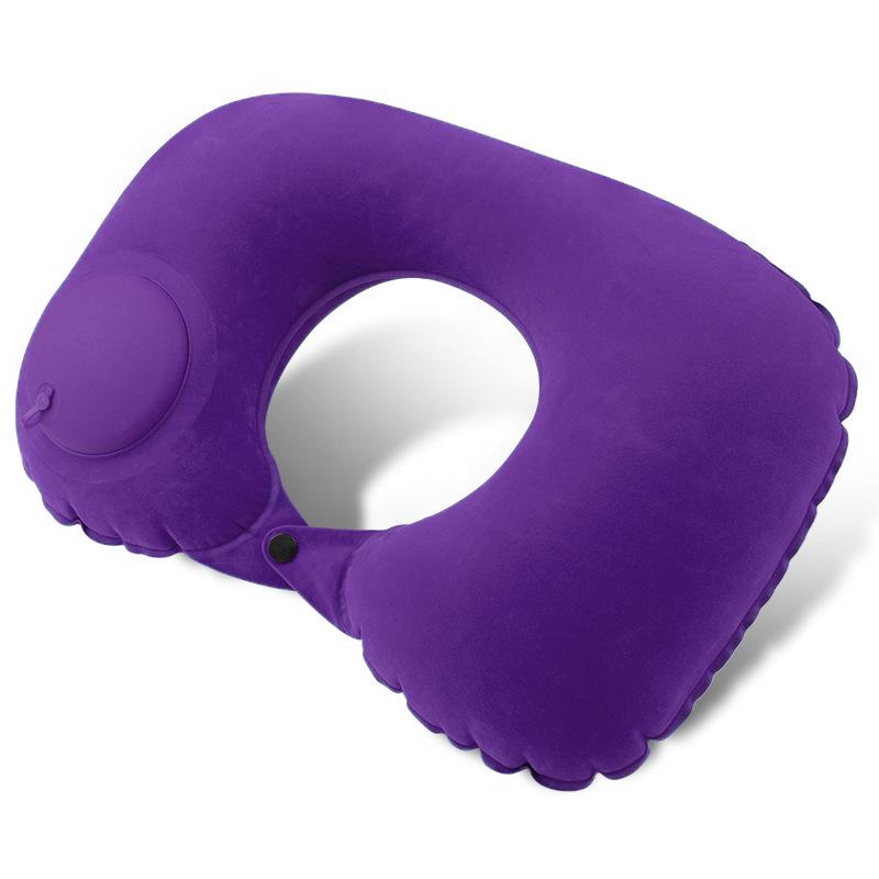Custom Inflatable U-Shaped Travel Neck Pillow for Car & Airplane