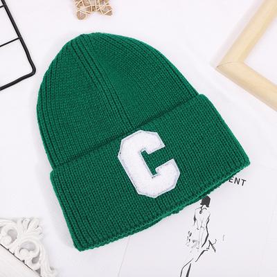 Dames Winter dik warm C letter Borduurwerk gebreide muts Herenmuts Beanie muts Hip hop Ski Skullies Bone Gorras