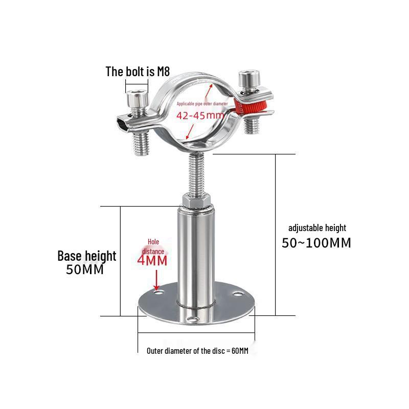Stainless Steel Pipe Fixing Bracket Clamp for Gas and Water Pipes
