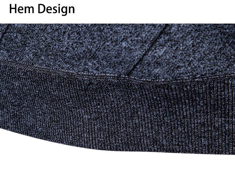 Men's Velvet-Lined Knit Sweater - Warm Autumn/Winter Round Neck for Middle-Aged Dads