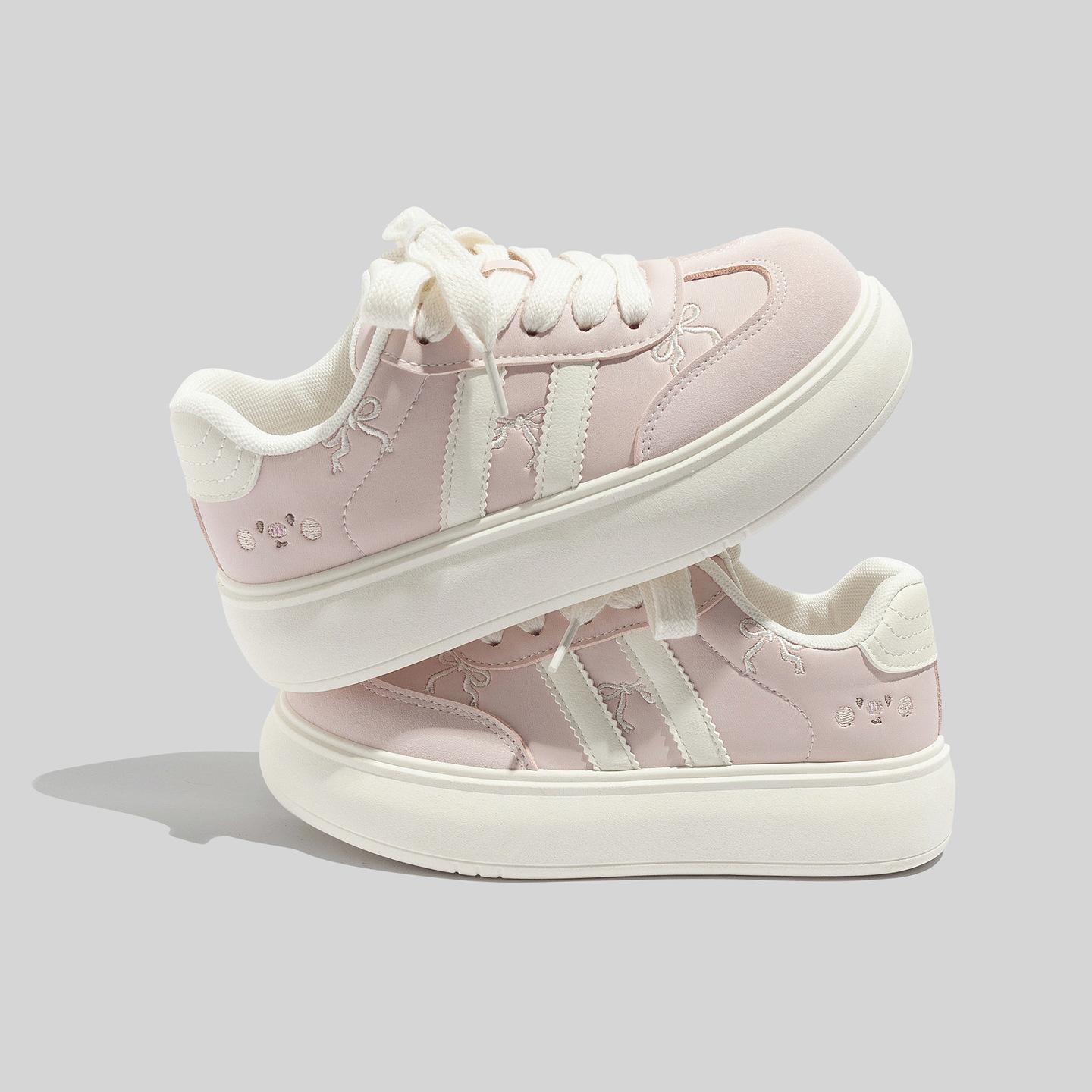 Belle spring new platform leather casual sports shoes 35