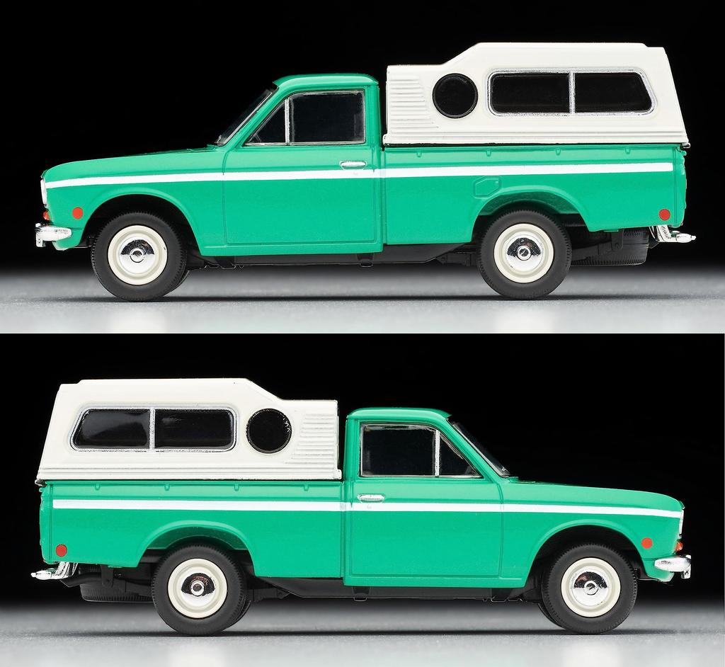 TOMYTEC Tomica Limited Vintage 1/64 Scale LV-194b Datsun Truck, North American Specification, Green, Finished Product