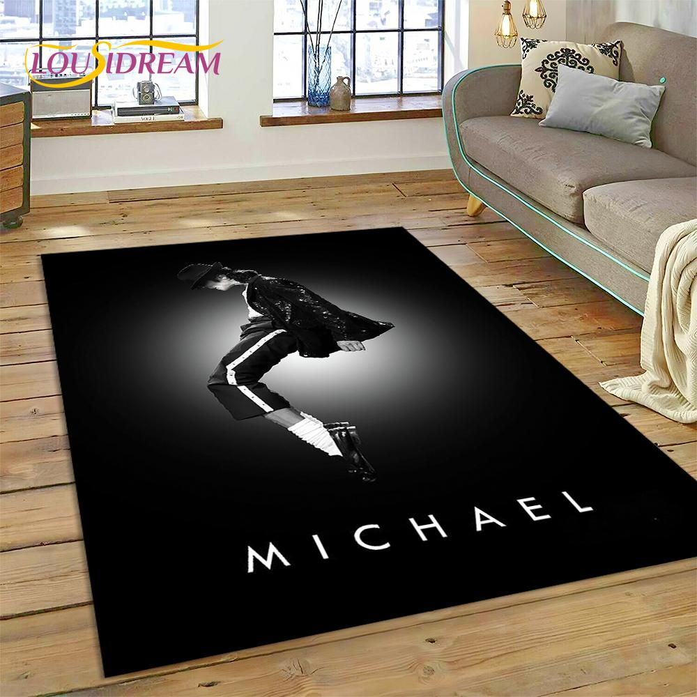 MJ Král Popu Michael Jackson Koberec do Obývacího pokoje Ložnice Domácí Dekorace, Podložka Protiskluzová Dekorace na Pohovku Rohožka Dárek