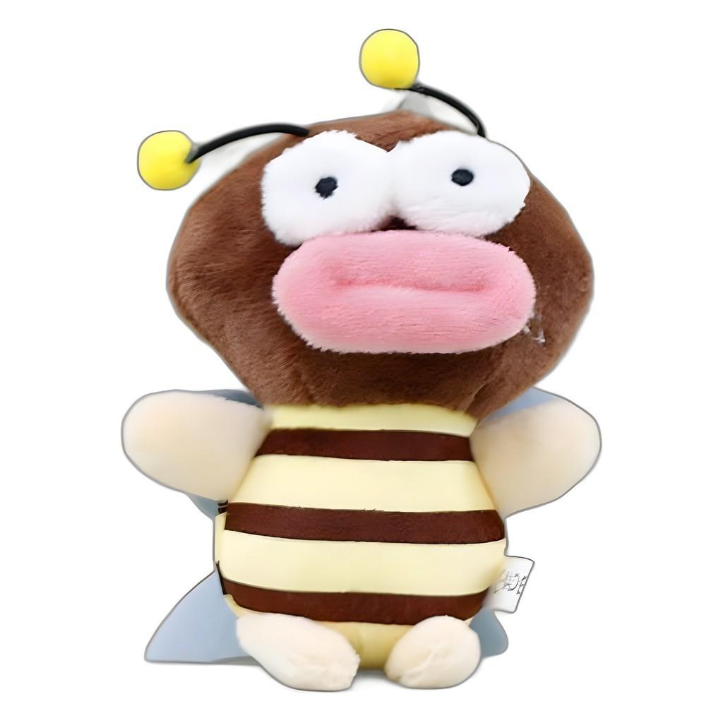 Adorable Plush Bee Keychain Soft And Cuddly Stuffed Animal Cute Backpack Accessory