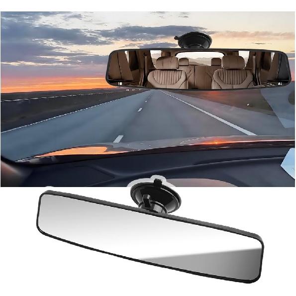 Car Rear View Mirror,HD 360° Rotatable Car Rearview Mirror for Observing Vehicles and Children,Suction Cup Universal Replacement Rear View Mirror