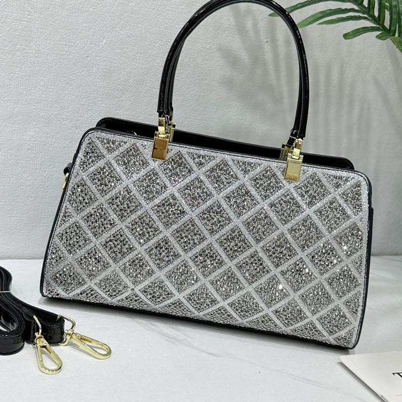 

2025 Luxury Famous Brand Women Diamond-type Lattice Handbags Fashion Designer Rhinestone Tote Bags Trendy Messenger Shoulder Bag
