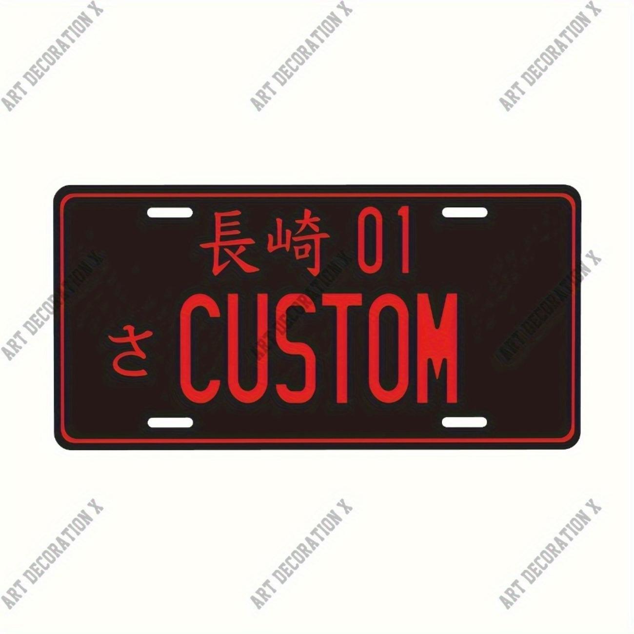 

Retro JDM Aluminum License Plate Japanese Style Metal Wall Sign for Home Bar Garage Cafe Decor белый