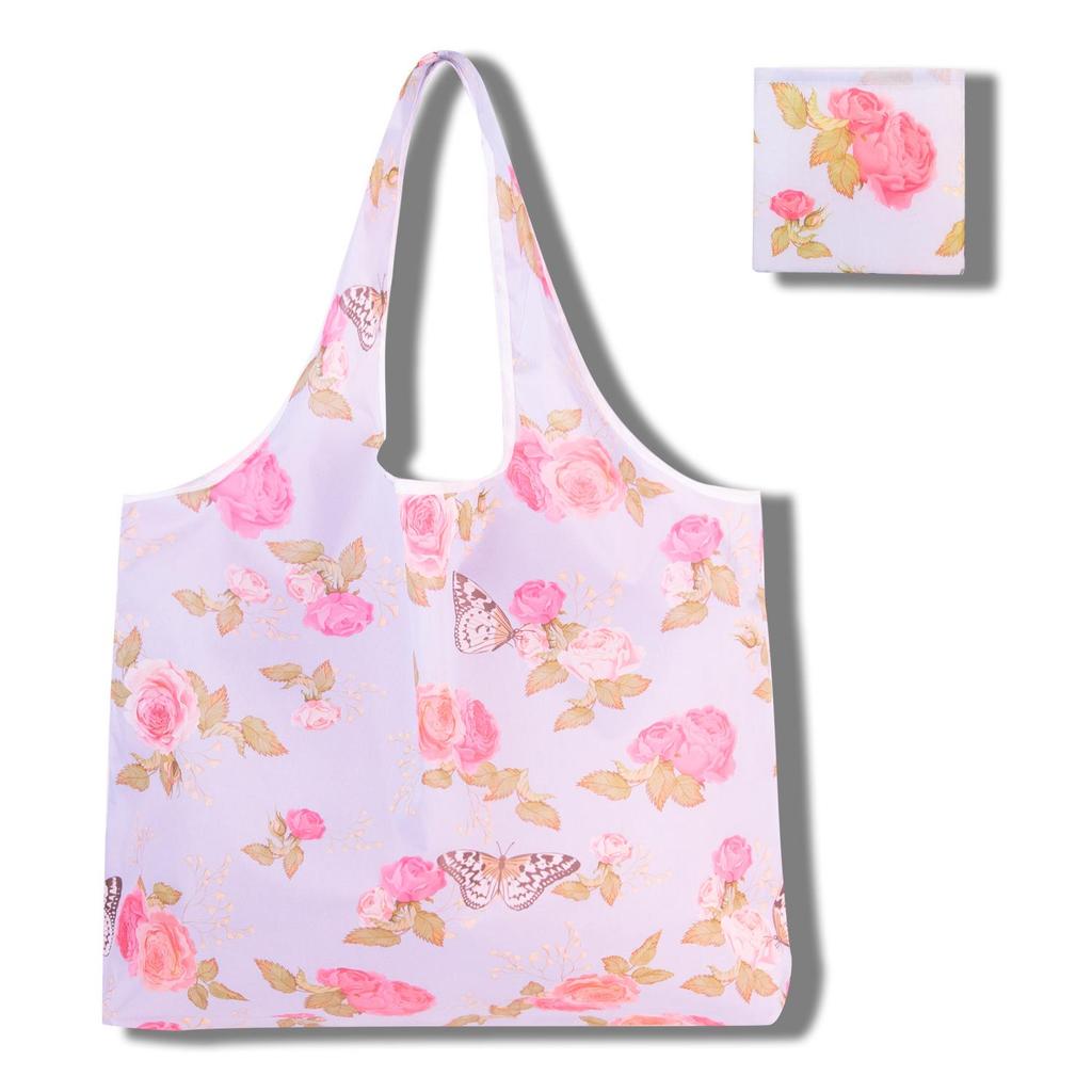 Eco-Friendly Large Capacity Foldable Tote Bag - Creative, Portable, Printed, and In Stock
