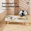 Anti-tip Stainless Steel Pet Bowl Set: Double Cat & Dog Bowls with Eco-friendly PP Base, Protects Cervical Vertebrae & Prevents Splashing