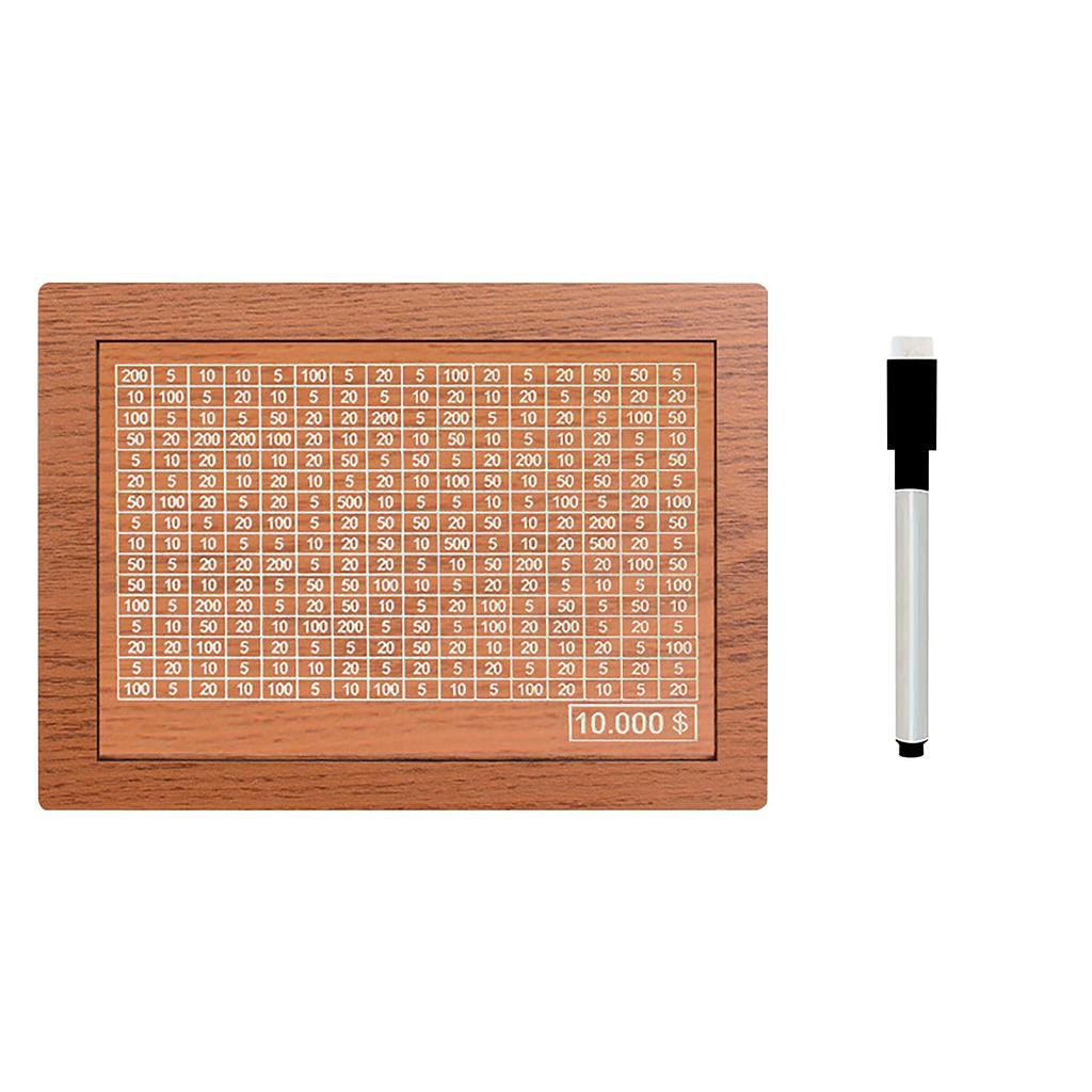 Spardose aus Holz, Spar-Challenge-Box, Sparkasse, Spardose aus Holz mit Geldziel und Zahlen