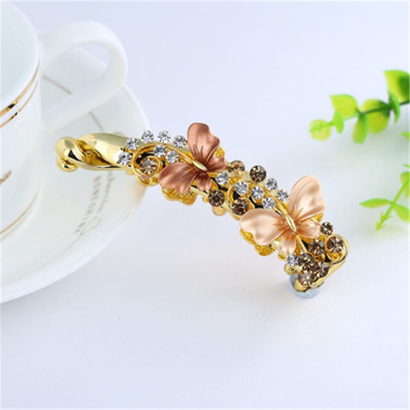 Lady Elegant Barrettes Alloy Banana Hairpin Claw Ponytail Holder Hair Clip Hair Accessories Headwear.
