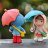 1PCS Cute Umbrella Couple Car Interior Decoration Action Figures Auto Rearview Mirror Dashboard Ornaments for Car Accessories