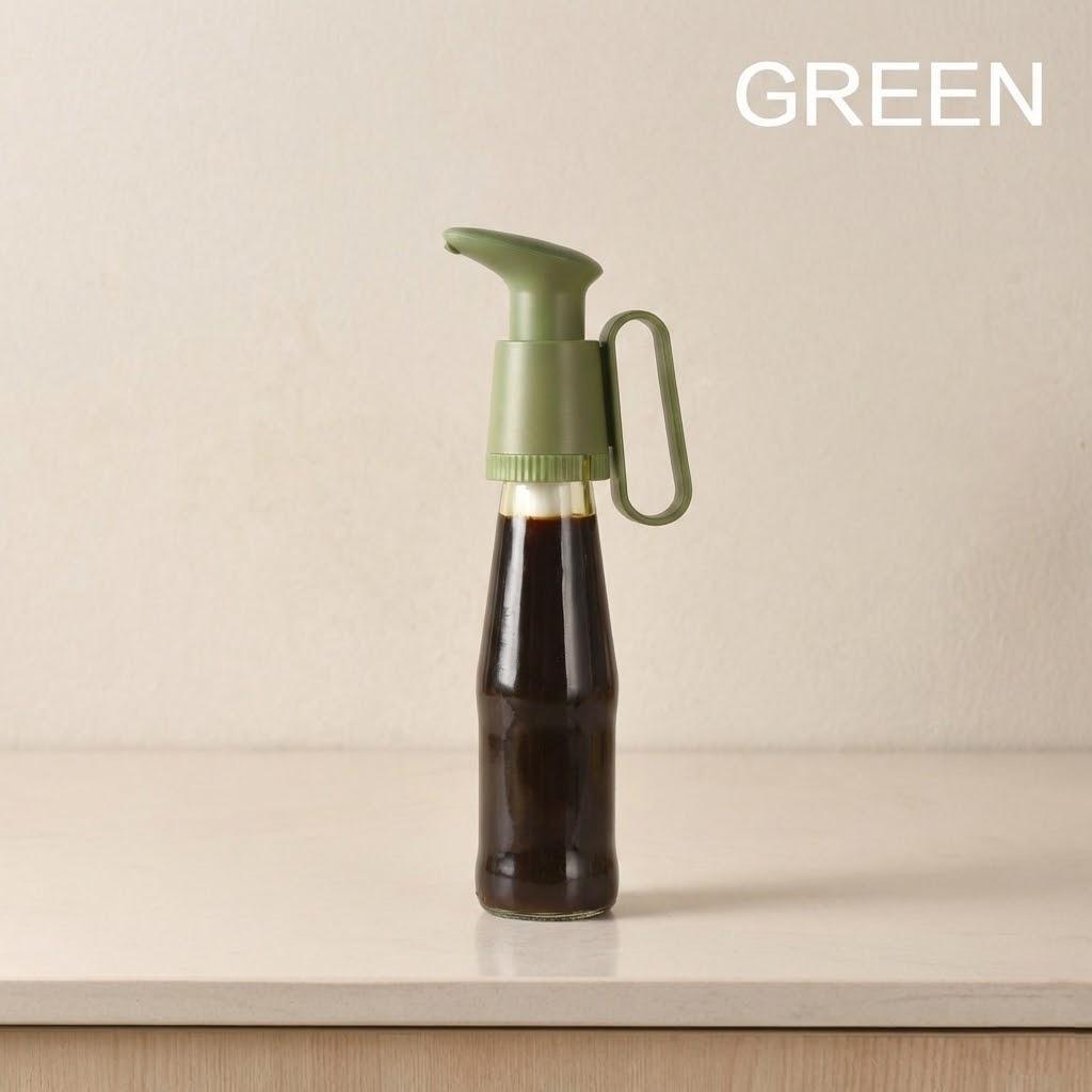 

Extruder Fuel Consumption Bottle Pressure Nozzle Dispenser Vacuum Air Pump Head Squeezer Press Seasoning Sauce Kitchen Tool зелений