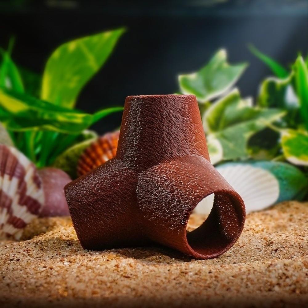 Plastic Reptile Tunnel Shelter Artificial Lizard Hideaway Cave Reptile Resting Cave Terrarium