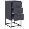 Nightstands (2 pcs) Anthracite 36 x 39 x 78 cm Steel